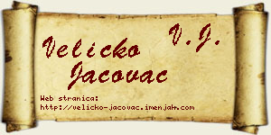 Veličko Jačovac vizit kartica